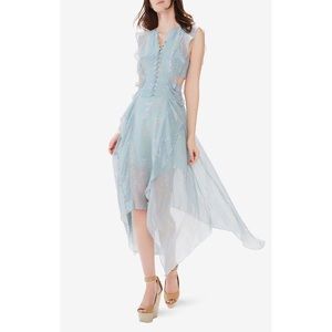 Stunning BCBG Max Azria blue 100% silk dress!